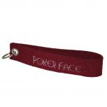 Filz-Schlüsselanhänger mit Stick Poker Face Gr. ca. 17x3cm 14427 rot