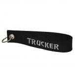 Filz-Schlüsselanhänger mit Stick Trucker Gr. ca. 17x3cm 14504 schwarz