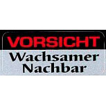 PVC Aufkleber für Briefkasten - VORSICHT WACHSAMER NACHBAR - 302046 - Gr. ca. 35 x 15 mm