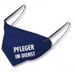 1 FFP2 Maske in DUNKELBLAU Deutsche Herstellung mit Print - PFLEGER IM DIENST - 14913