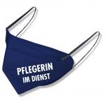 1 FFP2 Maske in DUNKELBLAU Deutsche Herstellung mit Print - PFLEGERIN IM DIENST - 14914