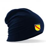 Longbeanie Slouch-Beanie Sommerbeanie mit Textildruck Wappen - BADEN - SB55027 blau
