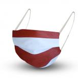Design Maske aus Baumwolle mit Innenvlies - Braun-Weiß waagerecht - 15453 + Gratiszugabe