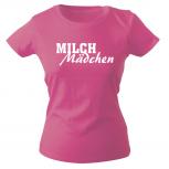 Girly-Shirt mit Print MILCH Mädchen 15704 pink Gr. XS-2XL