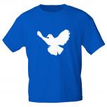 T-Shirt Unisex Ukraine Frieden mit Print - Friedenstaube - 15713/1 royalblau Gr. S-3XL