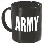 Tasse mit Print Army braun 57622