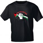 T-Shirt mit Print - Free Palestine End the Occupation - 15774 schwarz Gr. S-2XL