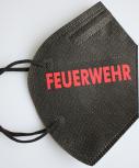 1 FFP2 Maske in Schwarz mit Branding - FEUERWEHR - 15801/1