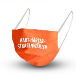 Baumwollmaske mit zertifizierten Innenvlies - Hart-Härter-Strassenwärter - 15826 Orange + Gratiszugabe