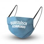 Design Maske in BLAU mit zertifizierten Innenvlies - Durstlösch-Kommando - 15855 + Gratiszugabe