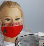 Textil Design Maske aus Baumwolle, mit zertifiziertem Innenvlies - Frohe Weihnachten - 15893