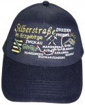 Baseballcap mit Einstickung - Silberstraße im Erzgebirge - 68867 schwarz