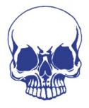 Aufkleber Applikation - Totenkopf Skull Schädel - AP1705 - versch. Farben u. Größen