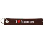 Filz-Schlüsselanhänger mit Stick I love Forchheim Gr. ca. 17x3cm 14193 rost