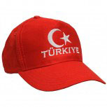 Baseballcap Baumwollcap mit Bestickung - Türkiye - Türkei Türkey 67164 rot