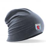 Longbeanie Slouch-Beanie Sommerbeanie mit Textildruck Wappen - LUXEMBURG - SB55031 grau