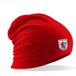 Longbeanie Slouch-Beanie Sommerbeanie mit Textildruck Wappen - LUXEMBURG - SB55031 rot