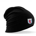 Longbeanie Slouch-Beanie Sommerbeanie mit Textildruck Wappen - LUXEMBURG - SB55031 schwarz