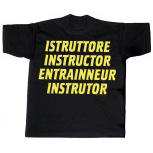 T-Shirt unisex mit Aufdruck - Istruttore Instructor Entraineur Instrutor - 10598 - Gr. S