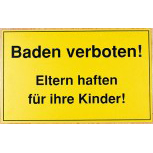 Warnschild - Baden verboten - 308653 - Gr. ca. 40 x 25 cm