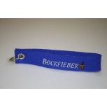 Filz-Schlüsselanhänger mit Stick Bockfieber Gr. ca. 17x3cm 14352 blau