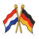 Aufnäher Länderflaggen Niederlande + Deutschland Gr. ca. 8,5 x 8 cm  20571