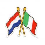 Aufnäher Länderflaggen Niederlande + Belgien Gr. ca. 8,5 x 8 cm  20574