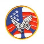 Aufnäher Adler Flagge USA rund Gr. ca. 8 cm  20579
