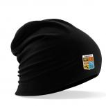 Longbeanie Slouch-Beanie Sommerbeanie mit Textildruck Wappen - FRIESLAND - SB55033 schwarz