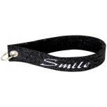 Filz-Schlüsselanhänger mit Stick Smile Gr. ca. 17x3cm 14215 schwarz