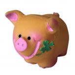 Glücks-Schweinchen aus Kautschuk mit Quietschfunktion in 3 Varianten  22266 8cm