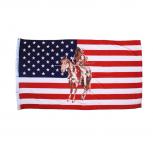 Fahne Flagge USA Amerika Indianer mit Pferd - Gr. ca. 150 x 90cm - 24332