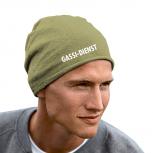Longbeanie Slouch-Beanie Sommerbeanie mit Textildruck - GASSI-DIENST - SB55007 oliv