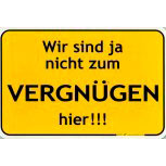Witziges Schild - Nicht zum Vergnügen hier - 309287 - 30 x 20 cm - Arbeit Job