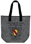 Filztasche mit großflächiger Einstickung - Baden - 26023 - Schultertasche Bag