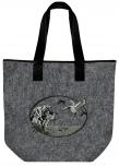 Filztasche mit Einstickung -Jagdhund mit Ente - 26047 Shoppertasche Gr. ca. 46,5cm x 39,5cm