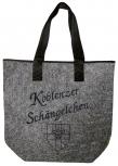 Filztasche mit Einstickung - Koblenzer Schängelchen - 26088 Shoppertasche Gr. ca. 46,5cm x 39,5cm