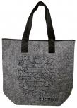 Filztasche mit Einstickung - Thüringen Wappen Emblem - 26116 Shoppertasche Gr. ca. 46,5cm x 39,5cm
