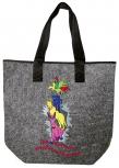 Filztasche mit Einstickung - Bremer Stadtmusikanten Motiv 3 - 26226 Shoppertasche Gr. ca. 46,5cm x 39,5cm
