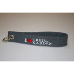 Filz-Schlüsselanhänger mit Stick I love Treis Karden Gr. ca. 17x3cm 14329 grau