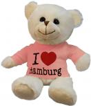 Plüsch - Teddybär mit Shirt - I Love Hamburg - 27064 - Größe ca 26cm