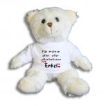 Teddybär mit Shirt  - Für meinen aller, aller, allerliebsten Enkel - Größe ca 26cm - 27166