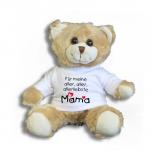Teddybär mit Shirt  - Für meine aller, aller, allerliebste Mama - Größe ca 26cm - 27167 hellbraun