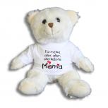 Teddybär mit Shirt  - Für meine aller, aller, allerliebste Mama - Größe ca 26cm - 27167 weiß