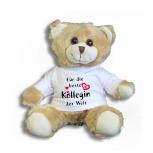 Teddybär mit Shirt  - Für die beste Kollegin der Welt - Größe ca 26cm - 27174
