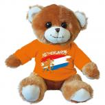 Teddybär braun mit Shirt - Länderflagge Niederlande - 27195 Gr. ca. 26cm