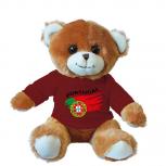 Teddybär braun mit Shirt - Länderflagge Portugal - 27197 Gr. ca. 26cm