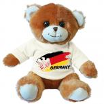 Teddybär hellbraun mit Shirt - Länderflagge Deutschland - 27199 Gr. ca. 26cm