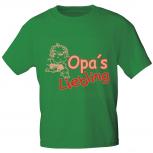 Kinder T-Shirt mit Print - Opas Liebling - 08208 grün - Gr. 86 - 164