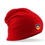 Longbeanie Slouch-Beanie Sommerbeanie mit Textildruck Wappen - DEUTSCHLAND - SB55037 rot